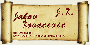 Jakov Kovačević vizit kartica